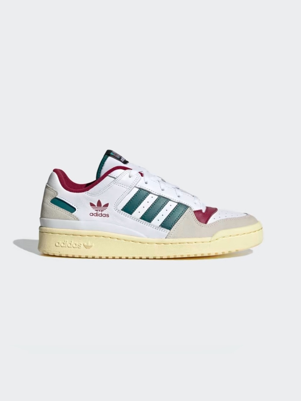Adidas Originals Forum Low CL White Teal Burgundy Leather Sneakers Men’s 9